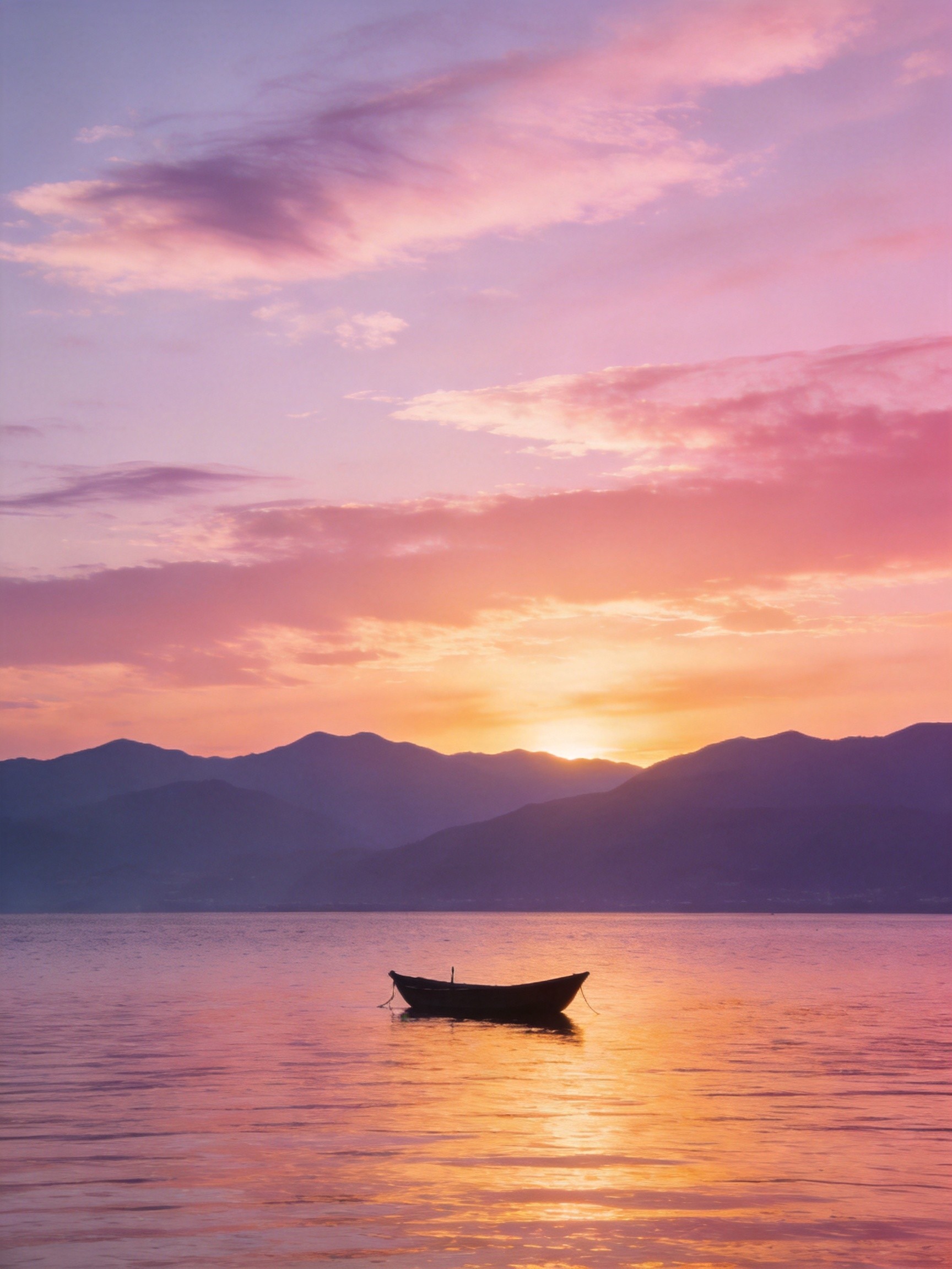 洱海日落